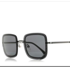 Chanel 4244 Square Chain Sunglasses with CC chain